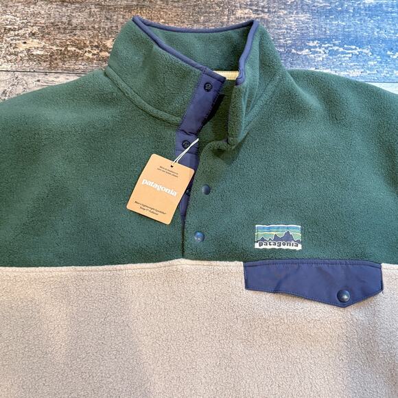 Patagonia Pullover Mens 2XL Seabird Grey Lightweight Synchilla Snap Fleece NWT - Picture 3 of 12
